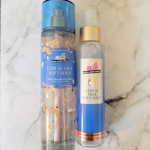 Bath & Body Works Cereal Milk Soft Serve Mist Duo - Blue and White